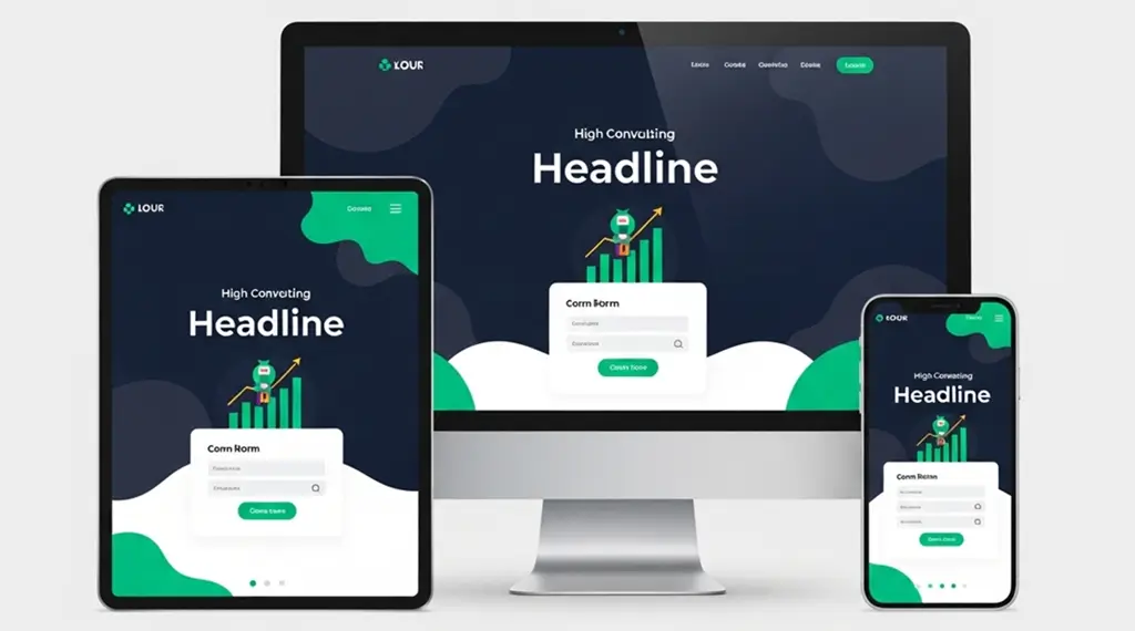 Captura de pantalla de un landing page de consultoría enfocado en conversión